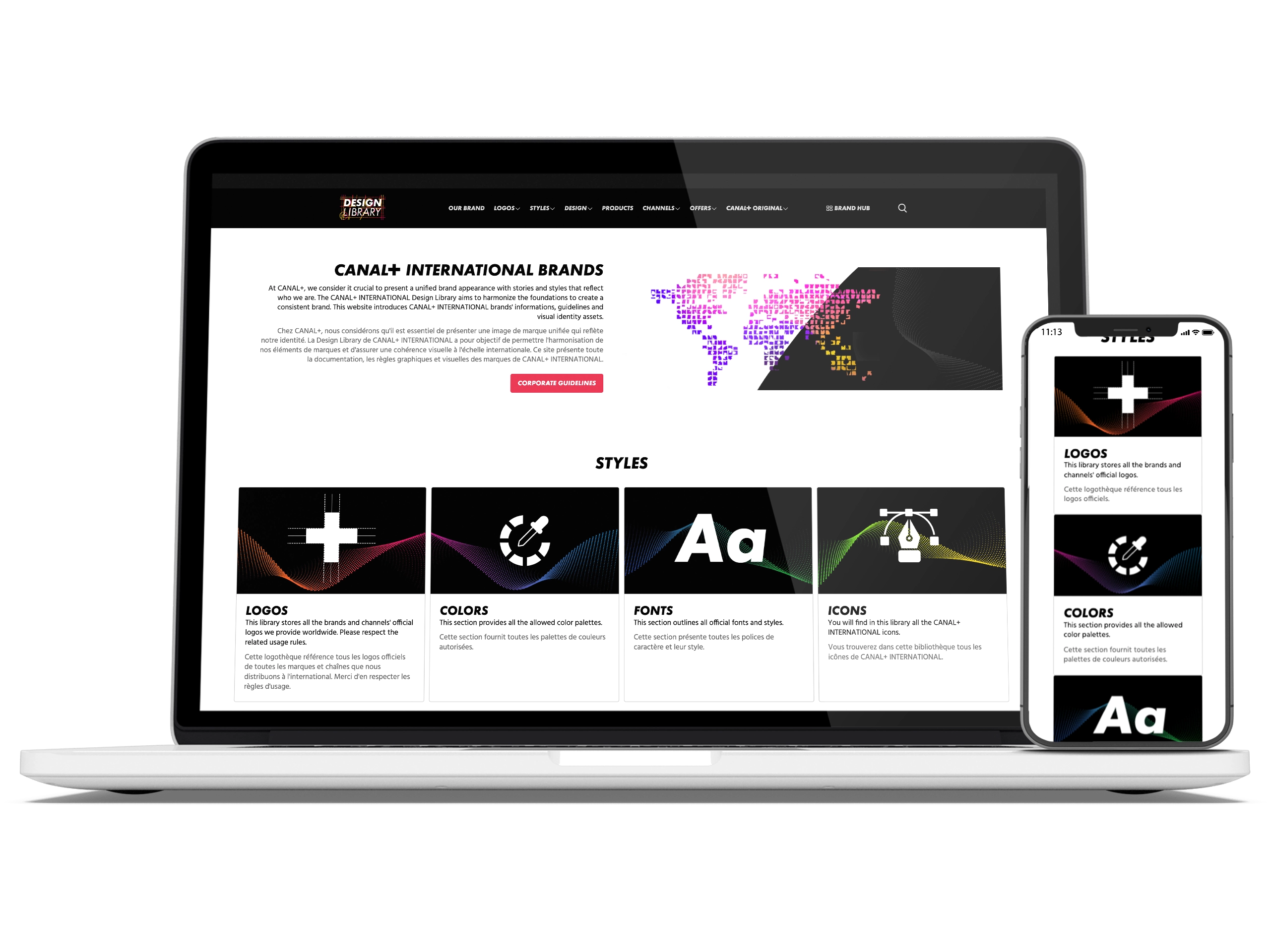 Capture d’écran – page d’accueil du DAM