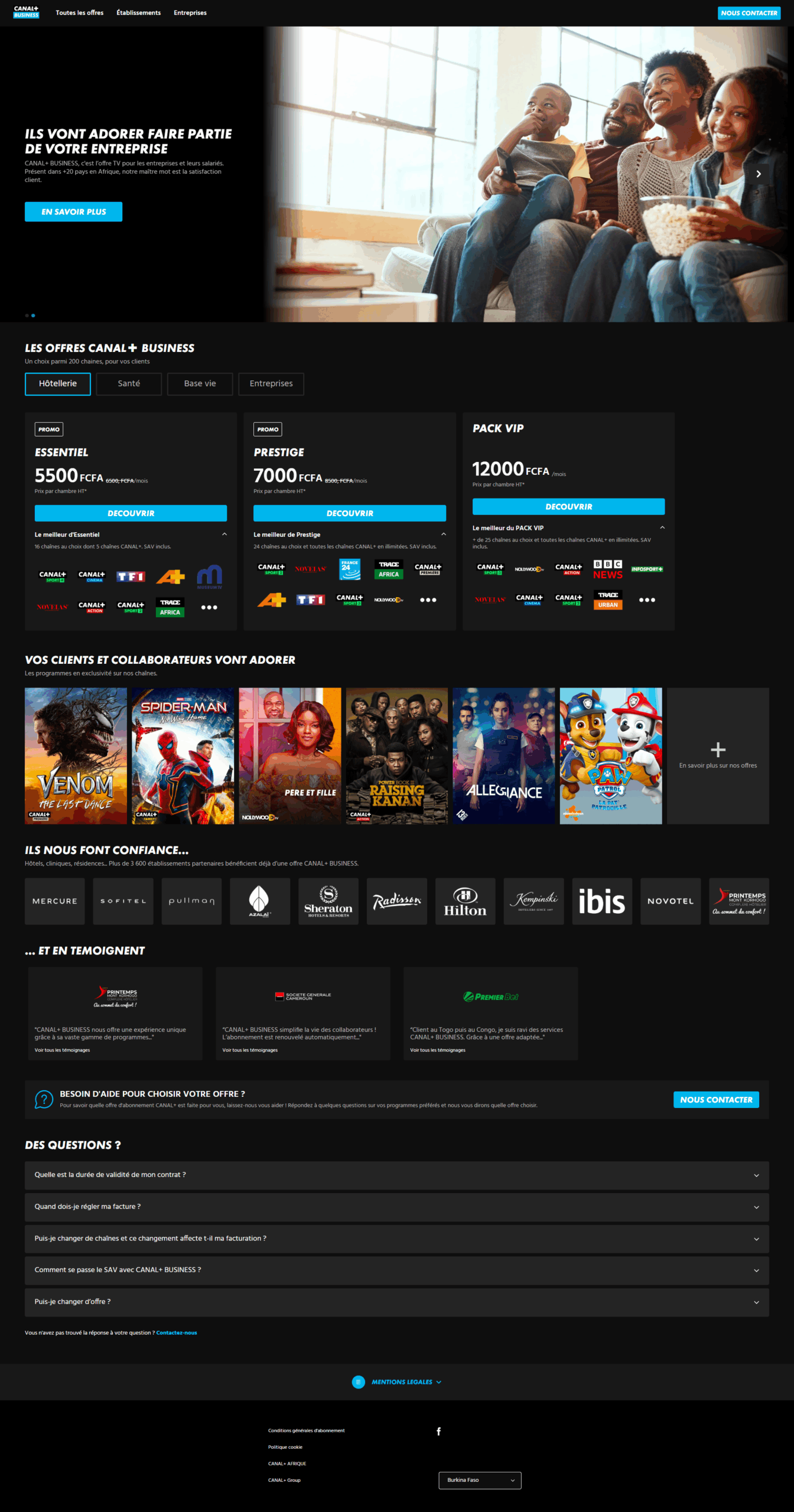 Capture d’écran - page d’accueil du nouveau site