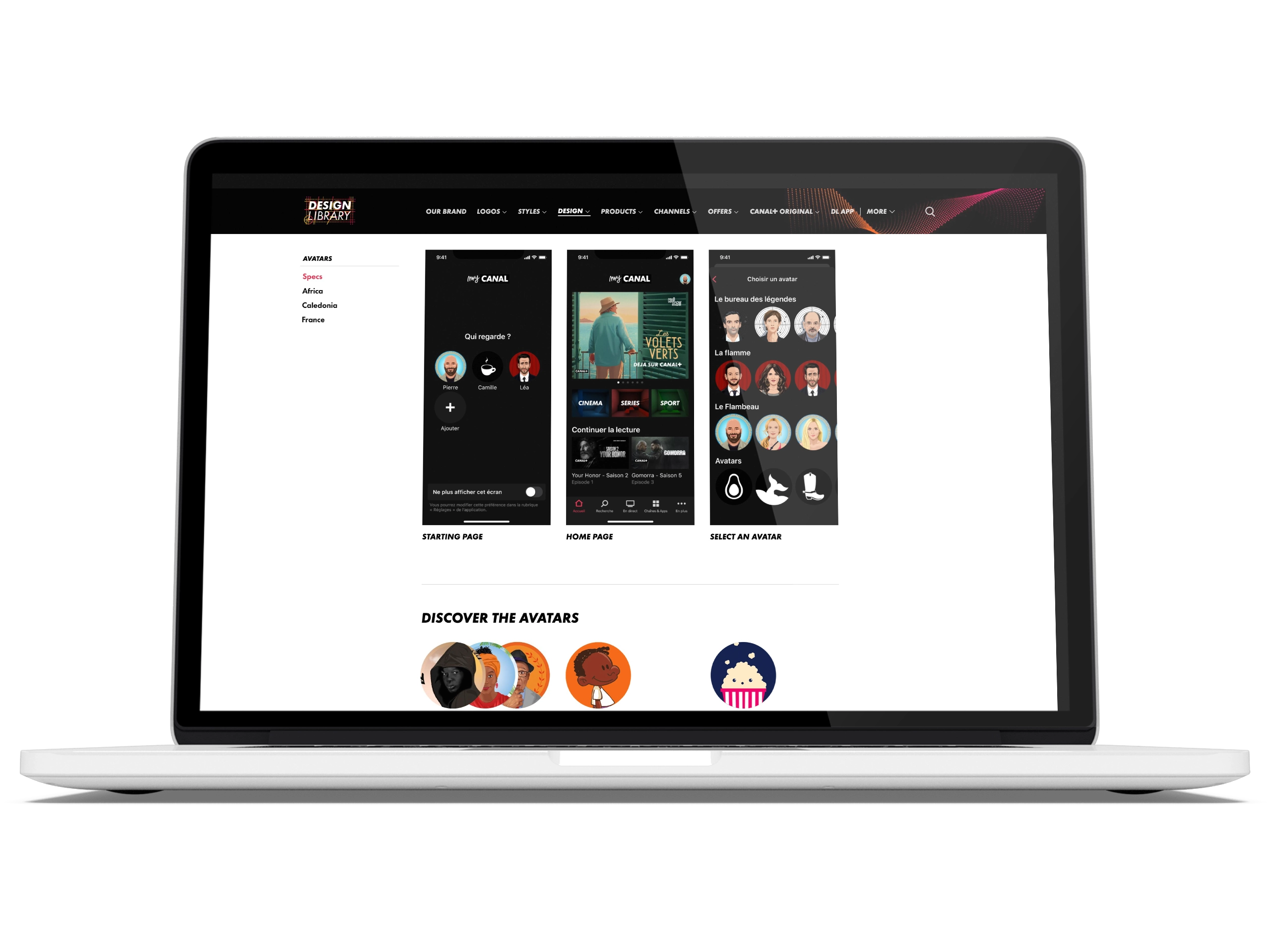 Capture d’écran – guidelines digitales (avatars)